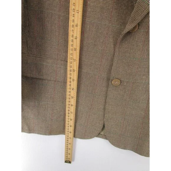 VINTAGE Brooks Brothers Sport Coat 42 Houndstooth Windowpane Blazer